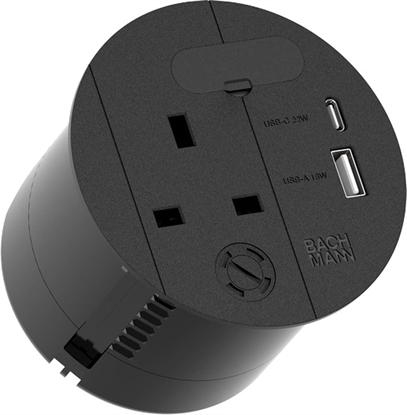 Picture of Bachmann LOOP IN CHARGE UK USB A/C22W, Zuleitung 2,0m H05VV-F3G1,5mm² Durchfrg.