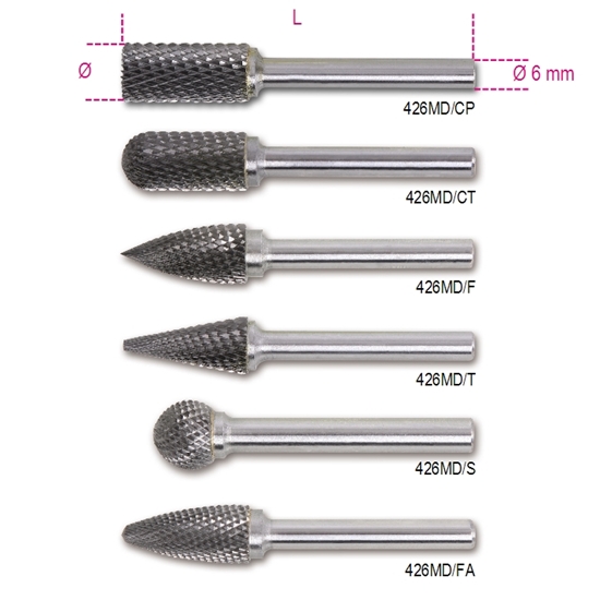 Picture of Beta Tools Pilnik obrotowy z wglika spiekanego 8mm (426MD/CT8)