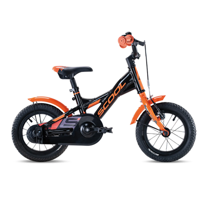 Attēls no Bērnu velosipēds S'Cool XXlite, 12" melns-oranžs