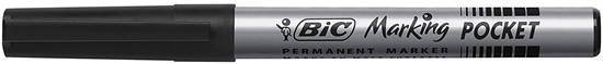 Picture of Bic BIC Marking Pocket 1445, Black, Bullet tip, Black, Silver, Medium, 4.2 mm, 1.1 mm