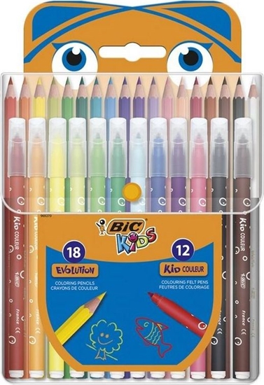 Picture of Bic Zestaw kredki 2w1 + flamastry BIC