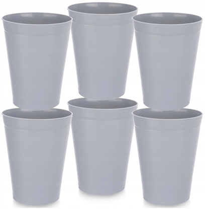 Attēls no Bidasoa 6 Kubków 300 ml Szare Nietukce na Piknik Camping Sandy