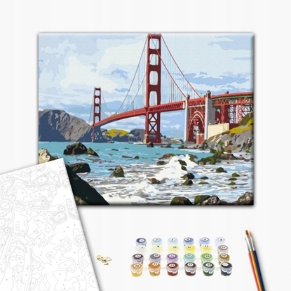 Picture of BRUSHME Malowanie po numerach BRUSHME, 40x50 cm, most San Francisco, 1 szt., w pudeku