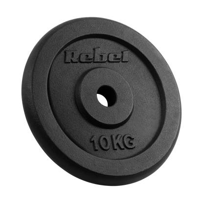 Attēls no Čuguna atsvaru komplekts 2x10kg, 31mm caurums, klasiskā plāksne, REBEL ACTIVE