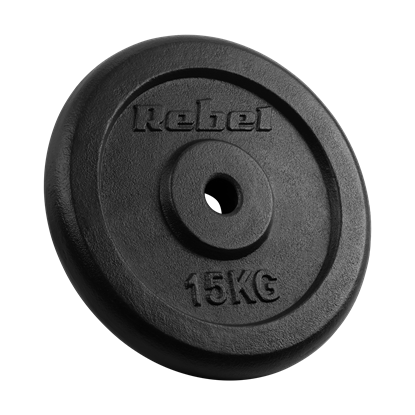 Picture of Čuguna atsvaru komplekts 2x15kg, 31mm caurums, klasiskā plāksne, REBEL ACTIVE