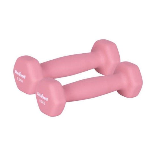 Picture of Čuguna neoprēna hanteles HEX 2x0.5kg, REBEL ACTIVE