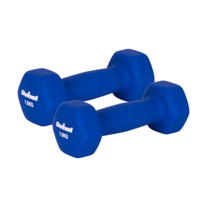 Picture of Čuguna neoprēna hanteles HEX 2x1.5kg, REBEL ACTIVE