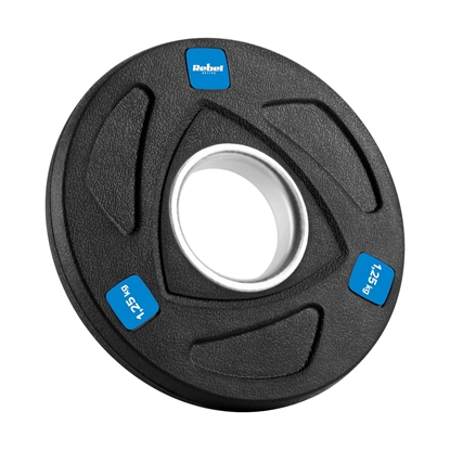 Изображение Čuguna olimpisko svaru komplekts ar gumijas pārklājumu 4x1.25kg, diametrs 51mm , REBEL ACTIVE