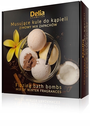 Attēls no Delia DELIA Musujce kule do kpieli - Zimowy mix zapachów 4 x 100g