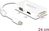 Изображение Delock Adapter mini DisplayPort 1.1 male > VGA / HDMI / DVI female Passive white