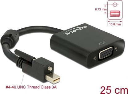 Изображение Delock Adapter mini DisplayPort 1.2 male with screw > VGA female black