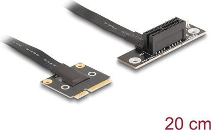 Изображение Delock Adapter Mini PCIe male to PCIe 3.0 x1 female 90° angled with cable 20 cm