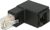 Picture of Delock Adapter RJ45 plug upwards angled to RJ45 jack Cat.6 UTP