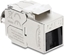 Picture of Delock Keystone Module RJ45 jack to LSA Cat.8.1 shielded with locking clip and dust cover cable tie-free
