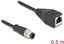 Изображение Delock M12 Cable A-coded 8 pin male to RJ45 female PVC 0.5 m