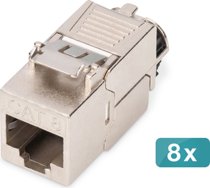 Attēls no Digitus CAT 8.1 Keystone Module, Shielded, Tool-free Connection - 8 pcs