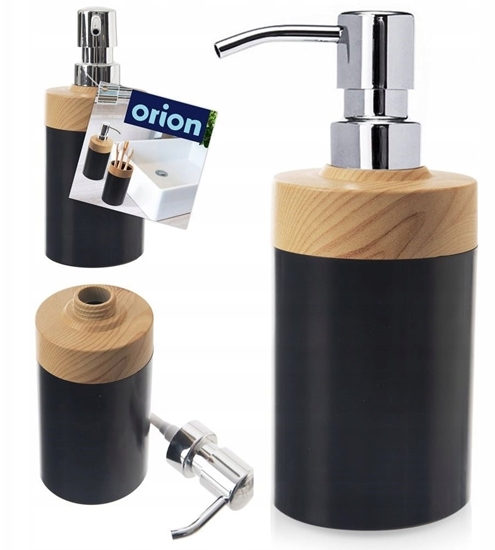 Picture of Dozownik do myda Sepio Dozownik Pojemnik azienkowy do Myda w Pynie Czarny Solidny ORION 380 ml
