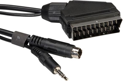 Attēls no DVD kabelis, Scart M to MD4, 5.0m, Value