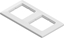 Picture of Easylan double cover frame, white RAL 9010