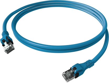 Attēls no Easylan DualBoot® PushPull Patch Cable Cat.6A (Class EA), S/FTP, RJ45 / RJ45, blue, 2 m