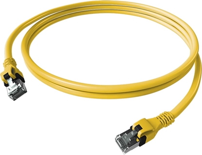 Attēls no Easylan DualBoot® PushPull Patch Cable Cat.6A (Class EA), S/FTP, RJ45 / RJ45, yellow, 0.5 m