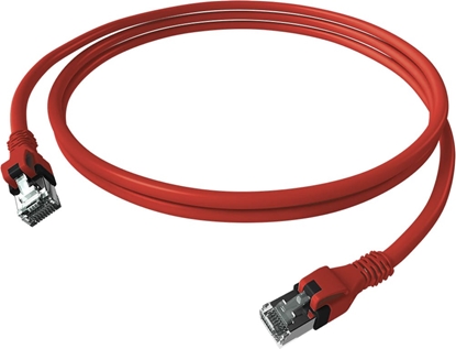 Attēls no Easylan DualBoot® PushPull Patch Cable Cat.6A (Class EA), S/FTP, RJ45 / RJ45, red, 0.5 m