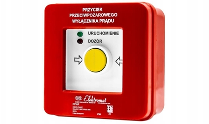 Picture of Elektromet Przycisk ppo wycznika prdu n/t, NC-NC, diody uniwersalne (230V AC lub 24V DC) czerwona/zielona PPWP-3s A - certyfikat CNBOP