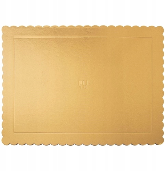 Изображение EMKL Podkad pod Tort Prostokt Zoty 40 x 30 cm ORION do Transportu