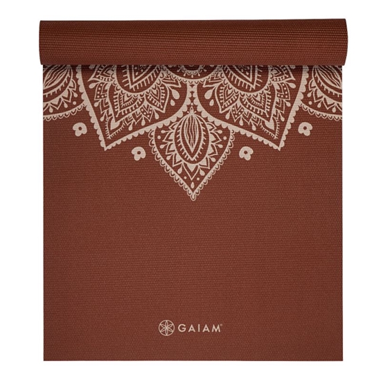 Picture of Gaiam Intense Rust Saules pulksteņa ziedu jogas paklājiņš 5mm 65733