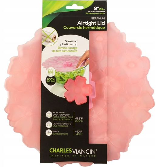 Изображение galeria plakatu Charles Viancin GERANIUM Lid Silicone 23cm Pink