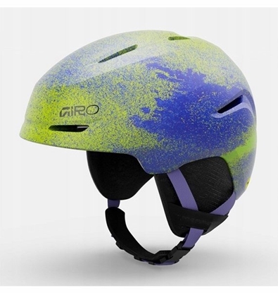 Attēls no Giro Kask zimowy juniorski GIRO SPUR MIPS matte fluorescent green mauve roz. S (52-55.5 cm)