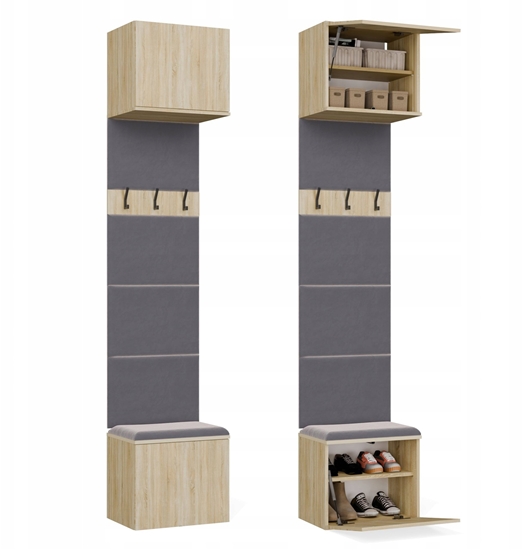 Picture of Goodhome Garderoba Wieszak HAGA 1W DB SONOMA