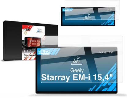 Изображение GrizzGlass Folia ceramiczna CarDisplay Protection do Geely Starray EM-i 15,4" (2025-2026) [2w1]