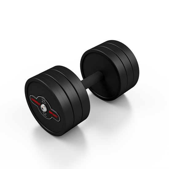 Picture of Gumijota hantele 1 gab. 25 kg black - Marbo Sport