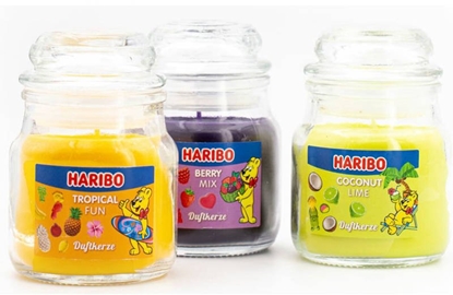 Attēls no Haribo wieca zapachowa Owoc Power Zestaw 3 sztuk