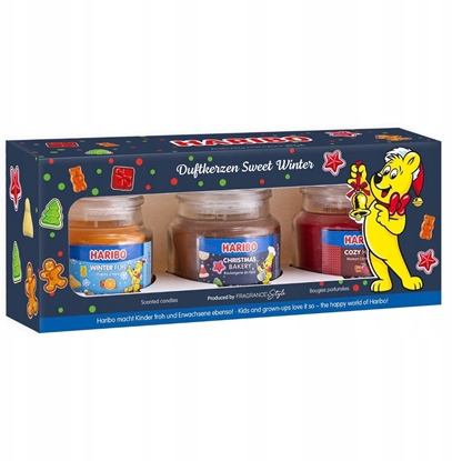 Attēls no Haribo wieca zapachowa Sweet Winter zestaw 3 szt.