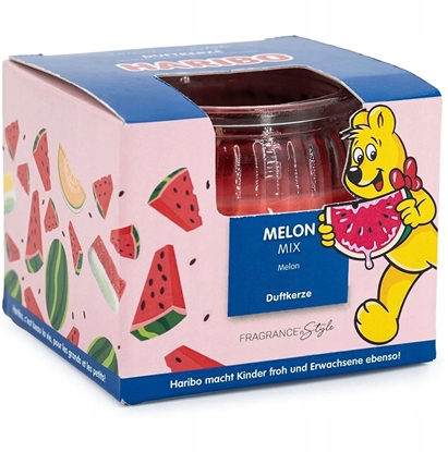 Attēls no Haribo wieca zapachowa w kartonie Melon Mix 85g