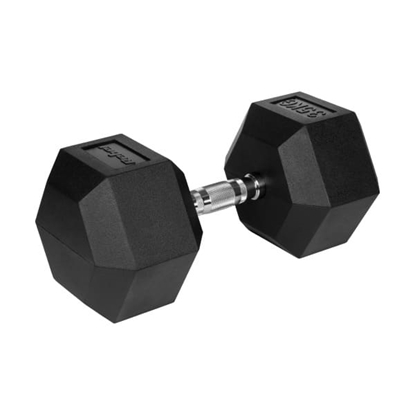 Picture of HEX 35 kg gumijas pārklājuma čuguna hantele REBEL ACTIVE