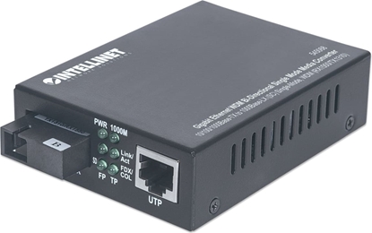 Picture of Intellinet 545068 tīlkla mediju pārveidotājs 1000 Mbit/s Viens režīms Melns