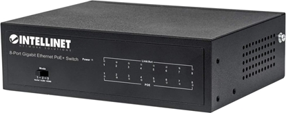 Picture of Intellinet 561204 tīkla pārslēgs Vadīts Gigabit Ethernet (10/100/1000) Power over Ethernet (PoE) Melns