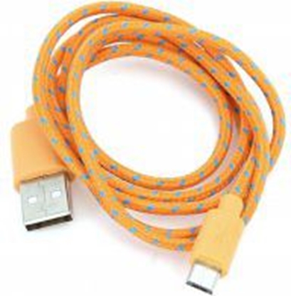 Attēls no Kabel USB Omega USB-A - 1 m Niebieski Pomaraczowy (42318)