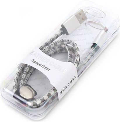 Attēls no Kabel USB Platinet USB-A - microUSB 1 m Biay (PUCLC1W)