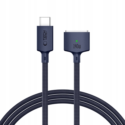 Attēls no Kabel USB Adaptec Tech-Protect MMC01 Ultrabost Magnetic Macbook cable Type-C to Magsafe 3 140W 200cm Midnight Blue