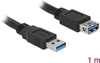 Picture of Kabelis USB3.0 TypeA, Male > Female, 1.0m, melns, Delock