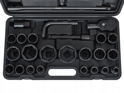 Attēls no KELTIN Zestaw kluczy nasadowych udarowych 26el. 3/4"/1" 12-kt/6-kt 17-65mm (1)