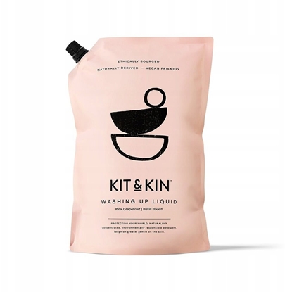 Attēls no Kit and Kin Kit & Kin Pyn do mycia naczy o zapachu grejpfruta REFILL 1L