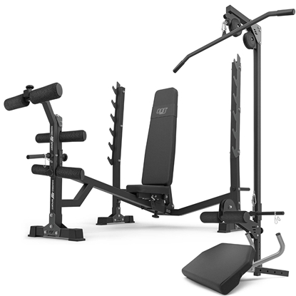 Picture of Komplekts MS41_2.0 | Regulējams sols ar statīviem un negatīvu slīpumu + presētāja bikšturi + kāju spiešana - Marbo Sport