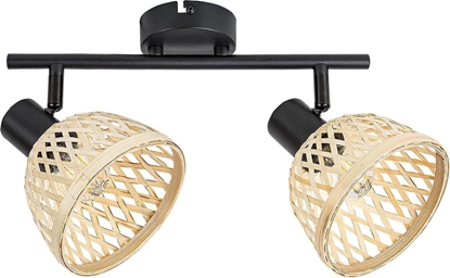 Изображение Lampa sufitowa Rabalux Aurowa lampa reflektorowa Rattan plafon do przedpokoju brzowy