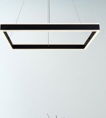 Изображение Lampa wiszca Rabalux Czarna lampa wiszca Quadro ledowy ring 60W 4000K zwis nad stó