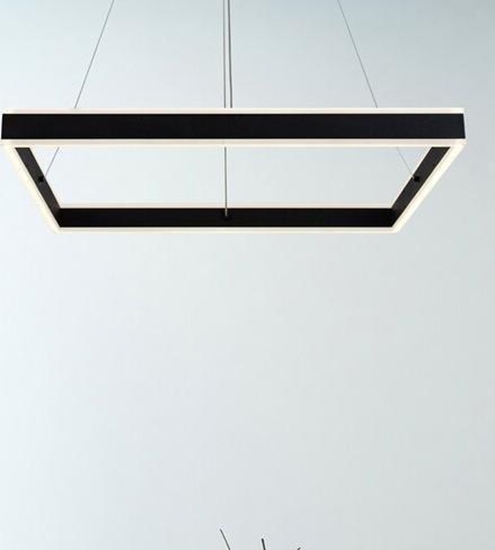 Изображение Lampa wiszca Rabalux Czarna lampa wiszca Quadro ledowy ring 60W 4000K zwis nad stó